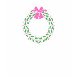 Pink Trim Wreath - Women's Long Sleeve (white) t-shirts