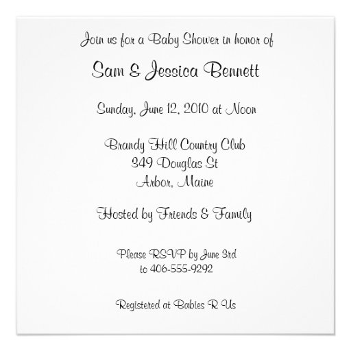 Pink Triplet Baby Shower Invitation Announcement