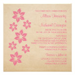 Pink Tropical Floral Wedding Invite