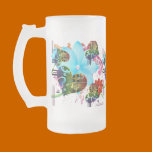 Pink tropical love frosted mug mugs