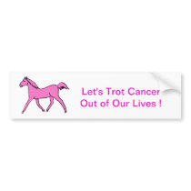 Pink Trotting Horse Bumper Sticker