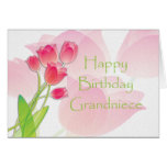 Pink Tulip Birthday Card for Grandniece