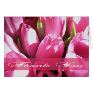 Pink Tulip Bouquet Greeting Card LoveNote