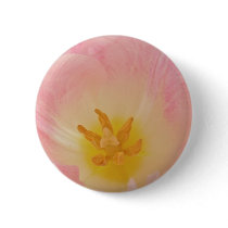 Pink Tulip Button Badge