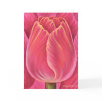 Pink Tulip Flower Nature Painting - Multi cards