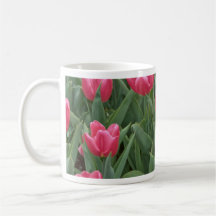 Pink tulip flowers coffee mug