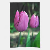 Pink Tulip Flowers  kitchen tea towel american mojo kitchen towels