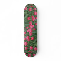 Pink tulip flowers skate boards