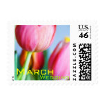 Pink Tulip • March Wedding Stamp