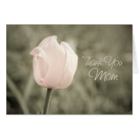 Pink Tulip Mom Wedding Day Thank You Card
