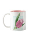 Pink Tulip Mug by floatinglemons Pink Tulip Mug