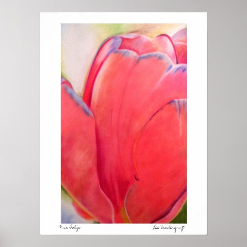 Pink Tulip on canvas by Lee Vandergrift print