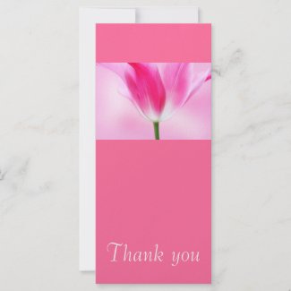 Pink Tulip, Thank you card rackcard