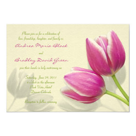 Pink Tulip Wedding Invitation 5