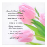 Pink tulip wedding invitations invitations