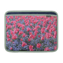 Pink Tulips and purple flowers Macbook Sleeve