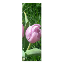 Pink Tulips Bookmark Business Card Templates