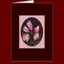 pink tulips cards