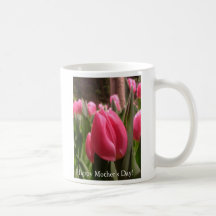 Pink tulips coffee mug