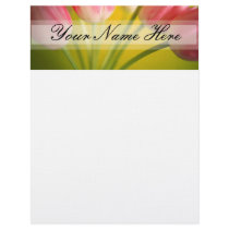 Pink Tulips Customized Letterhead