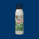 Pink Tulips water bottles
