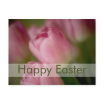 Pink Tulips • Easter Postcard
