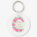 Pink Tulips Grandma keychains