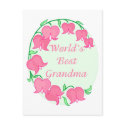 Pink Tulips Grandma postcards