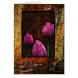 Pink Tulips-Greeting Card