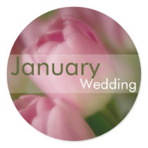 Pink Tulips • January Wedding Sticker by SabineStGreetings Pink Tulips • January Wedding Sticker