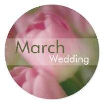 Pink Tulips • March Wedding Sticker by SabineStGreetings Pink Tulips • March Wedding Sticker