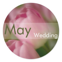 Pink Tulips • May Wedding Sticker by SabineStGreetings Pink Tulips • May Wedding Sticker