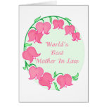 Pink Tulips Mother in Law Cards