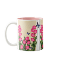 Pink Tulips mugs