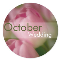 Pink Tulips • October Wedding Sticker by SabineStGreetings Pink Tulips • October Wedding Sticker