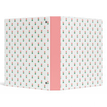 pink tulips pattern binders
