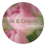Pink Tulips • Save the Date Sticker