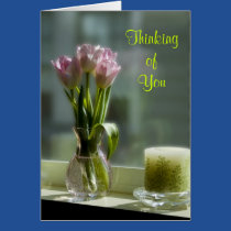Pink Tulips Thinking of You cards