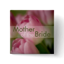 Pink Tulips • Wedding Button by SabineStGreetings Pink Tulips • Wedding Button