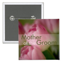 Pink Tulips • Wedding Button