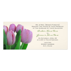 Pink Tulips Wedding - From Bride's Parents Custom Invitations