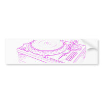 Pink Turntable bumper stickers