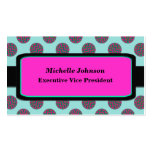 Pink turquoise Colorful Circles business cards