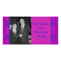 pink turquoise fractal photo cards