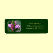 Pink Turtlehead Flower Address Label labels