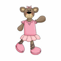 Pink Tutu Ballerina Ballet Bear photo sculptures