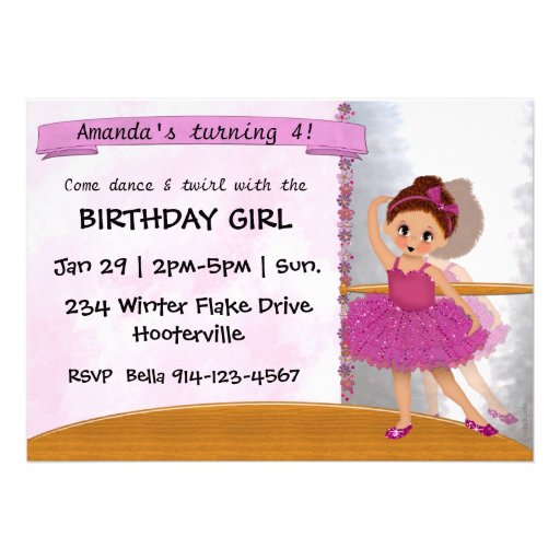 Pink TuTu Invitation