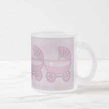 pink twin baby buggy mug