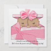 Pink TWIN Baby Shower Invitation African American