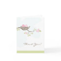 Pink Twin Eggs in Nest Thank You Card card